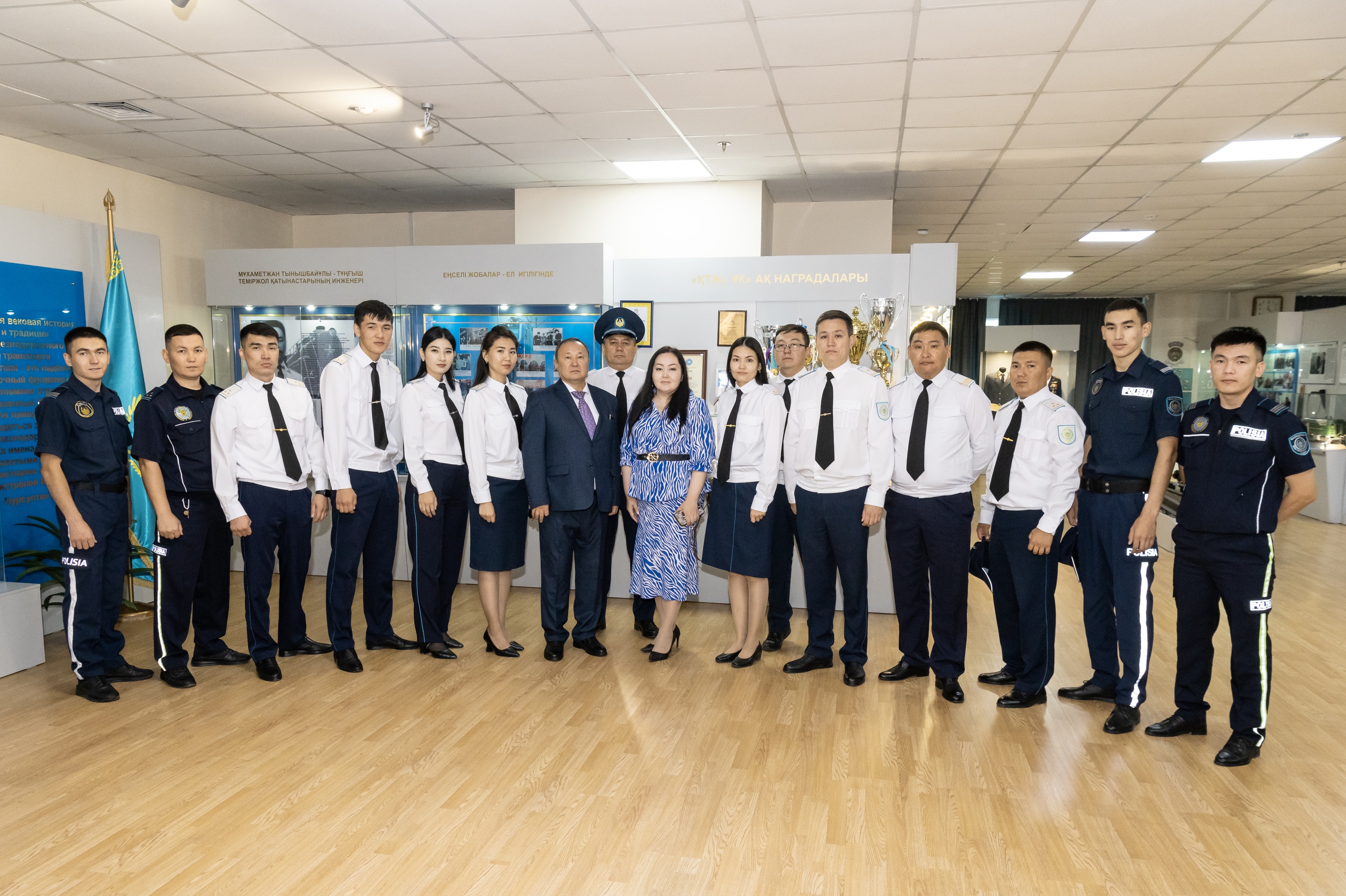 Young police officers visited the central museum of the history of the railway