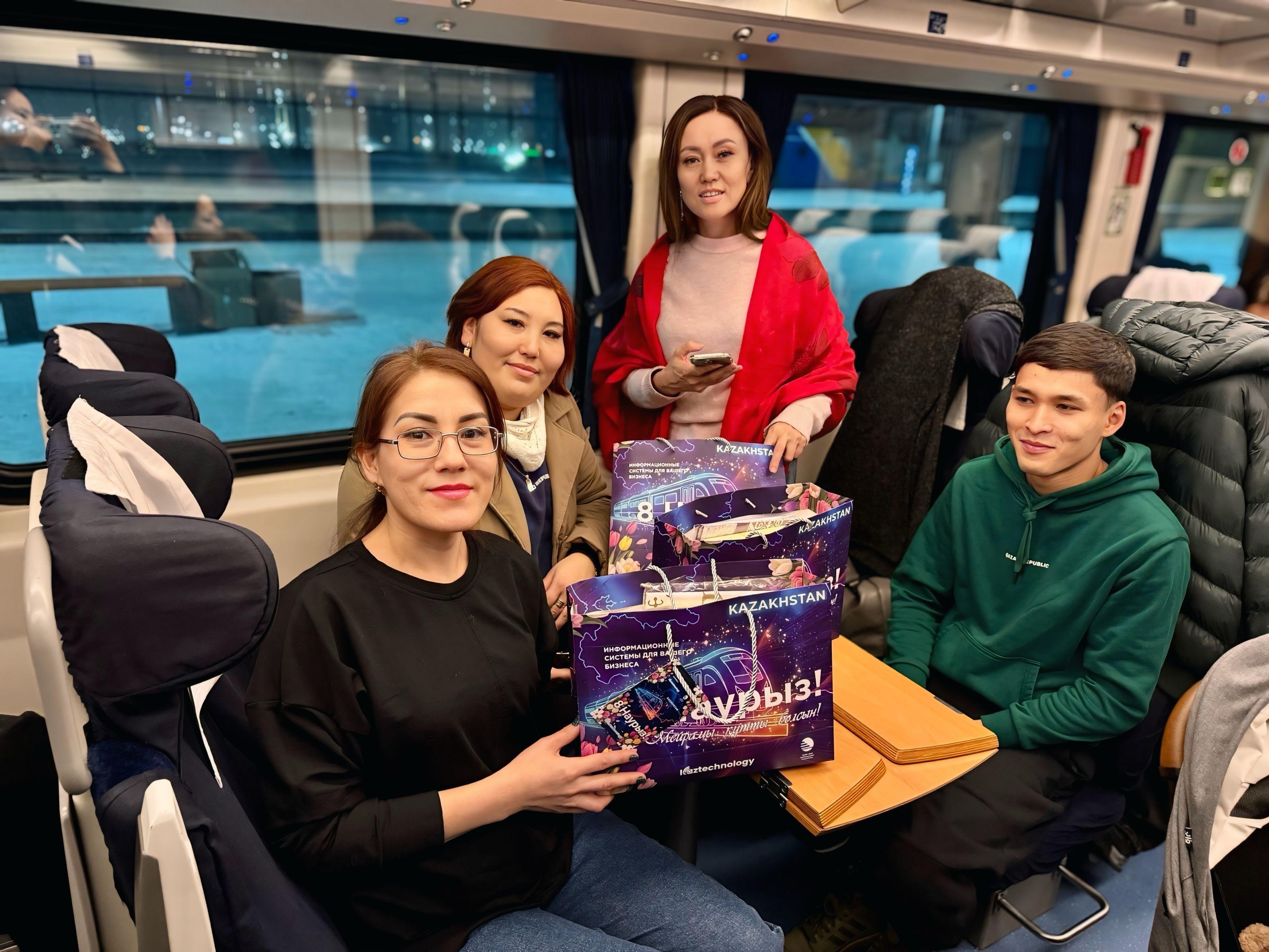 В поездах Национального перевозчика более тысячи женщин начали поздравлять с 8 Марта