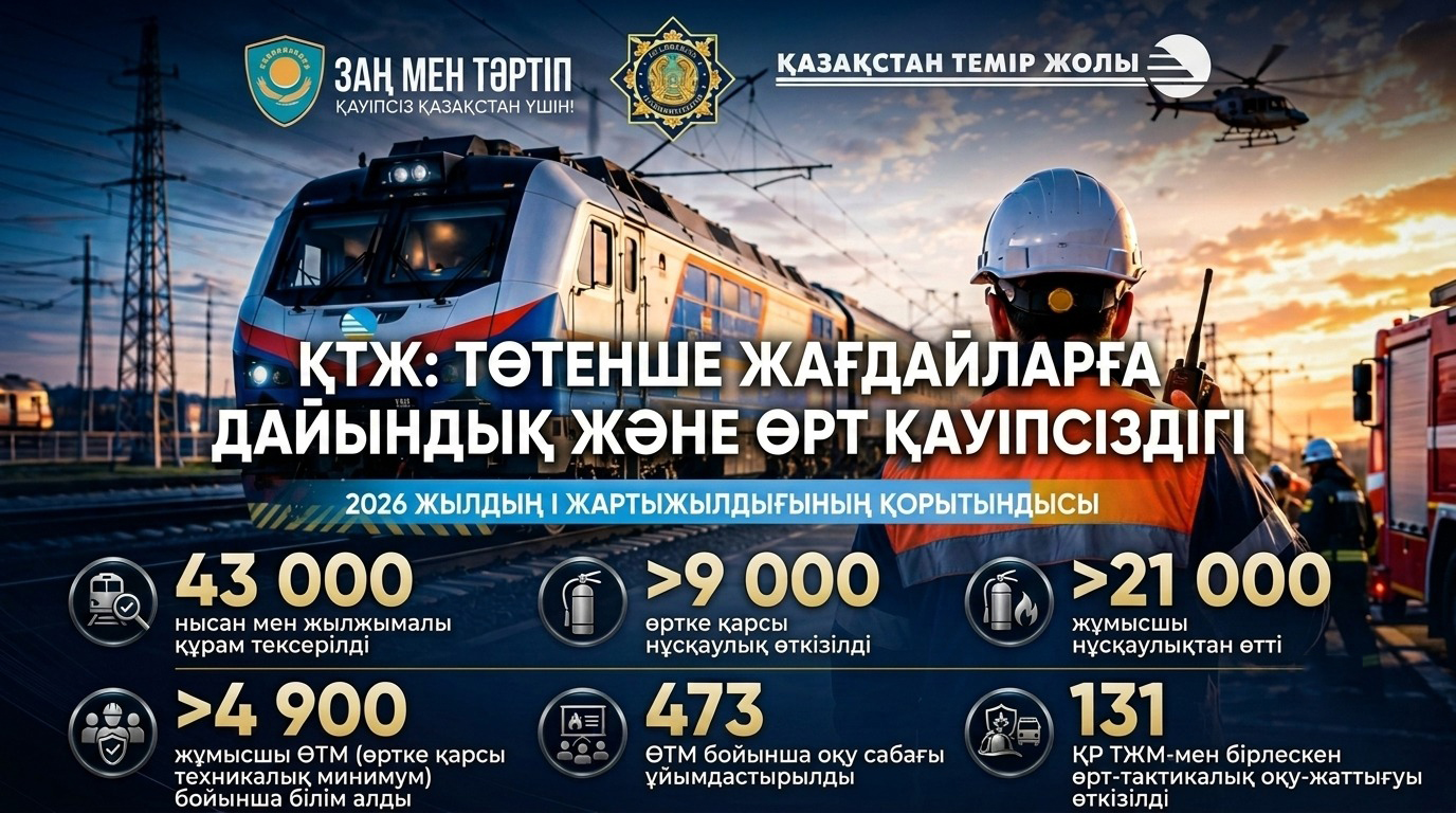 ҚТЖ төтенше жағдайларға дайындықты және өрт қауіпсіздігі шараларын күшейтеді