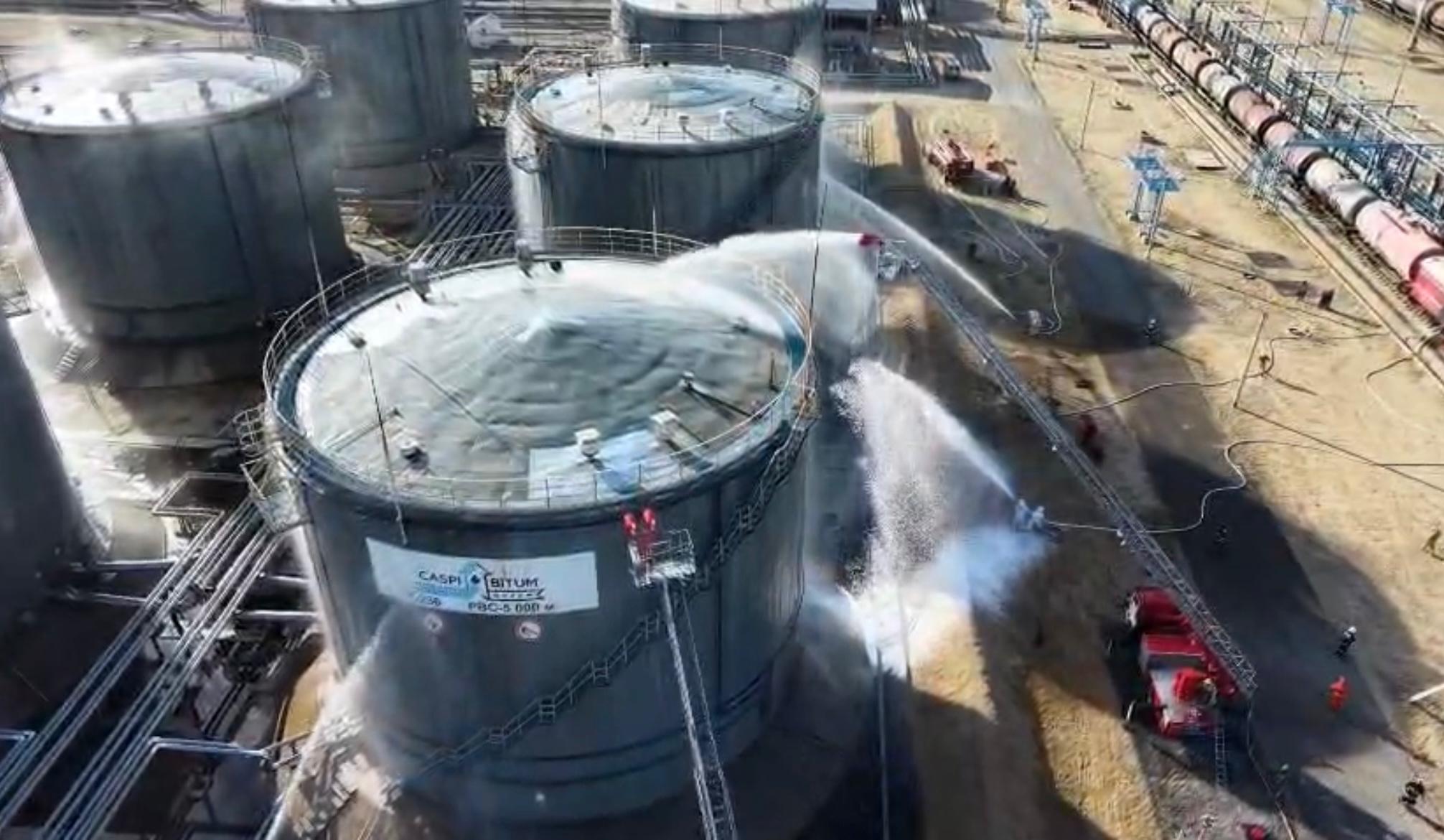 Командно-штабные учения по ликвидации условного пожара на станции Мангистау